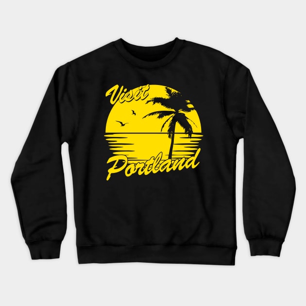 Visit Portland - sunset Crewneck Sweatshirt by TheAnchovyman